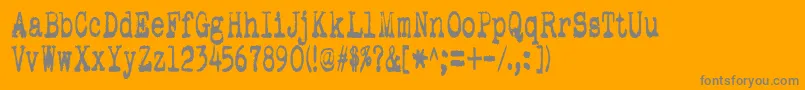 PookieStretch Font – Gray Fonts on Orange Background