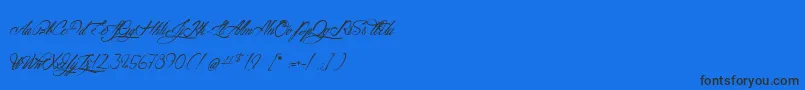 AtlantideStarlight-Schriftart – Schwarze Schriften auf blauem Hintergrund