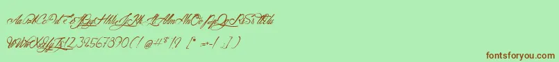 AtlantideStarlight Font – Brown Fonts on Green Background