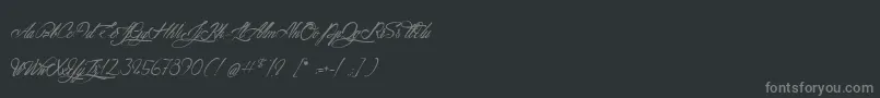 AtlantideStarlight-Schriftart – Graue Schriften auf schwarzem Hintergrund