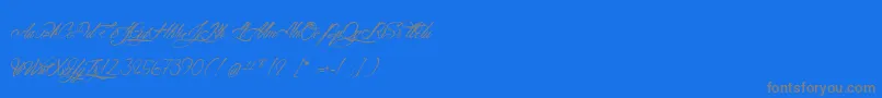 AtlantideStarlight-Schriftart – Graue Schriften auf blauem Hintergrund