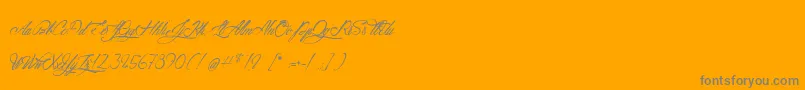 AtlantideStarlight-Schriftart – Graue Schriften auf orangefarbenem Hintergrund