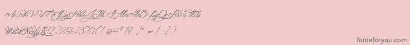 AtlantideStarlight-Schriftart – Graue Schriften auf rosa Hintergrund