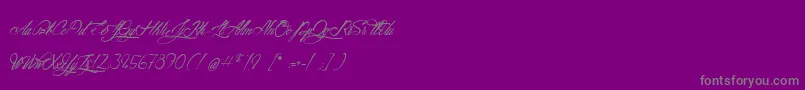 AtlantideStarlight-Schriftart – Graue Schriften auf violettem Hintergrund