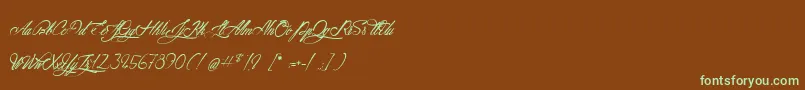 AtlantideStarlight Font – Green Fonts on Brown Background