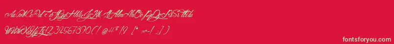 AtlantideStarlight Font – Green Fonts on Red Background