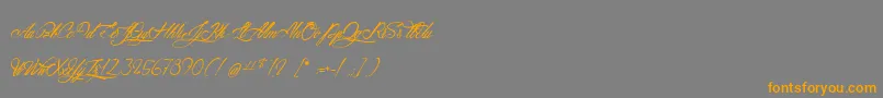 AtlantideStarlight-Schriftart – Orangefarbene Schriften auf grauem Hintergrund