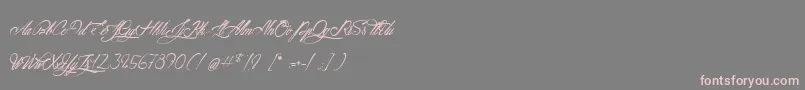 Fonte AtlantideStarlight – fontes rosa em um fundo cinza