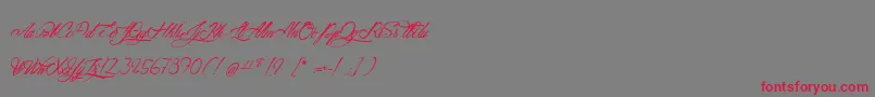 AtlantideStarlight Font – Red Fonts on Gray Background