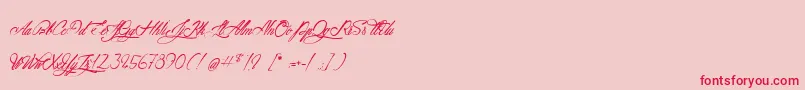 AtlantideStarlight Font – Red Fonts on Pink Background