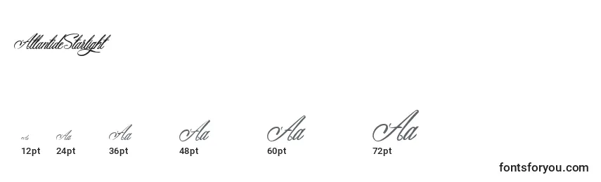 Größen der Schriftart AtlantideStarlight