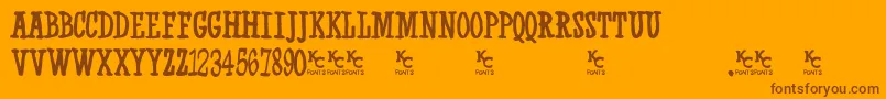 Westernswaggerdemo Font – Brown Fonts on Orange Background