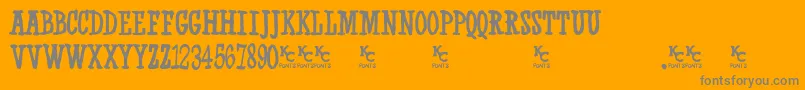 Westernswaggerdemo Font – Gray Fonts on Orange Background