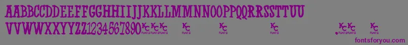 Westernswaggerdemo-Schriftart – Violette Schriften auf grauem Hintergrund