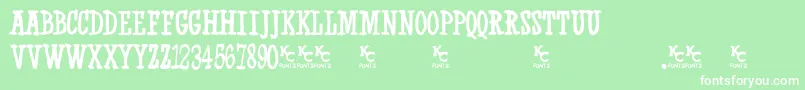 Westernswaggerdemo Font – White Fonts on Green Background