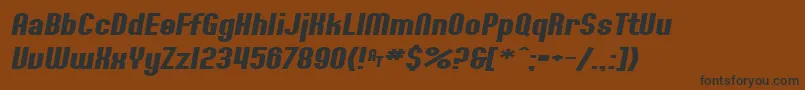 SfWillametteExtendedBoldItalic Font – Black Fonts on Brown Background