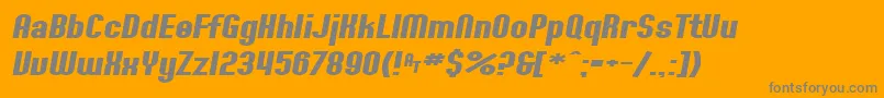 SfWillametteExtendedBoldItalic Font – Gray Fonts on Orange Background