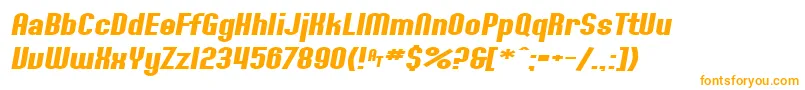SfWillametteExtendedBoldItalic Font – Orange Fonts on White Background