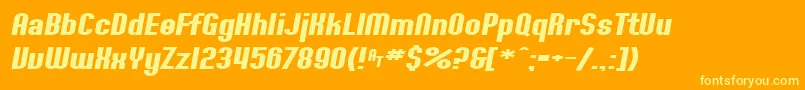 SfWillametteExtendedBoldItalic Font – Yellow Fonts on Orange Background