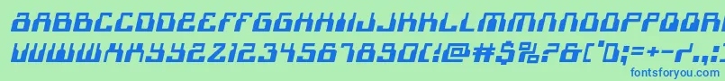 1968odysseyexpandital Font – Blue Fonts on Green Background