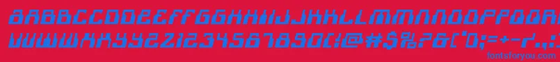 1968odysseyexpandital Font – Blue Fonts on Red Background