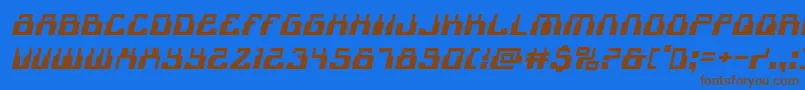 1968odysseyexpandital Font – Brown Fonts on Blue Background