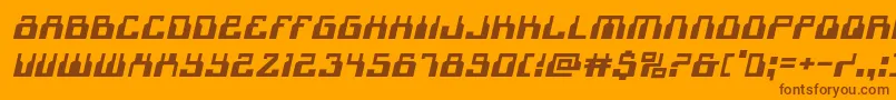 1968odysseyexpandital Font – Brown Fonts on Orange Background
