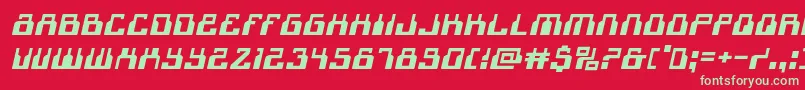 1968odysseyexpandital Font – Green Fonts on Red Background