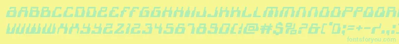 1968odysseyexpandital Font – Green Fonts on Yellow Background