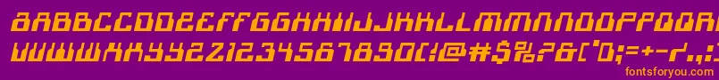 1968odysseyexpandital Font – Orange Fonts on Purple Background