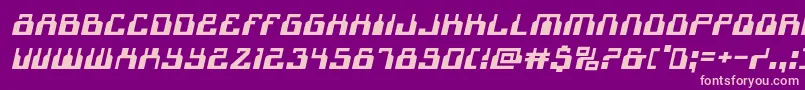 1968odysseyexpandital Font – Pink Fonts on Purple Background