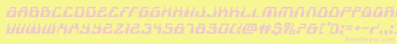 1968odysseyexpandital Font – Pink Fonts on Yellow Background