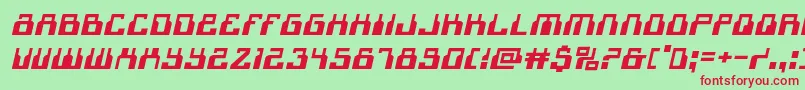 1968odysseyexpandital Font – Red Fonts on Green Background