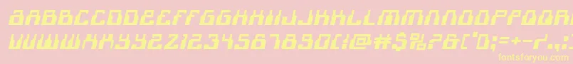 1968odysseyexpandital Font – Yellow Fonts on Pink Background
