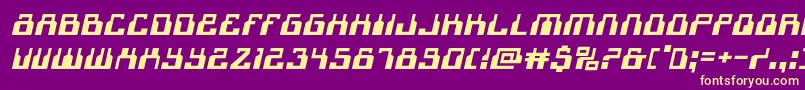 1968odysseyexpandital Font – Yellow Fonts on Purple Background