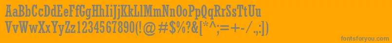 AstuteCondensedSsiCondensed Font – Gray Fonts on Orange Background