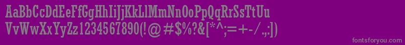 フォントAstuteCondensedSsiCondensed – 紫の背景に灰色の文字