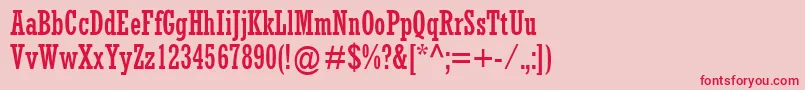 AstuteCondensedSsiCondensed Font – Red Fonts on Pink Background