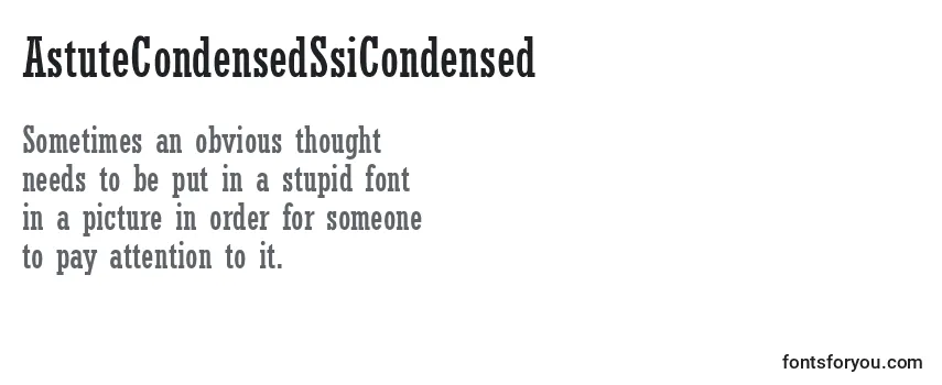 AstuteCondensedSsiCondensed-fontti