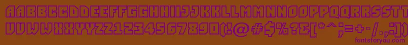 ASimplerclg Font – Purple Fonts on Brown Background