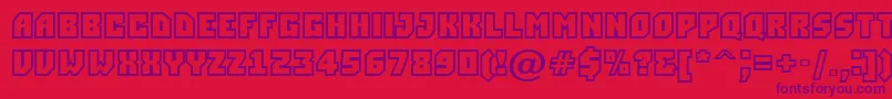 ASimplerclg Font – Purple Fonts on Red Background