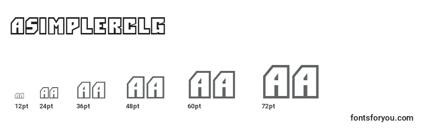ASimplerclg Font Sizes