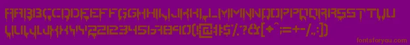 StencilordieRegular Font – Brown Fonts on Purple Background