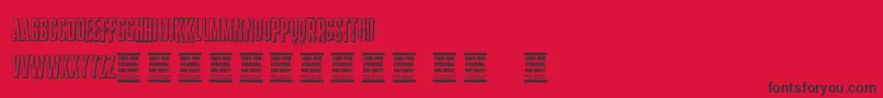 VtksStorm2 Font – Black Fonts on Red Background