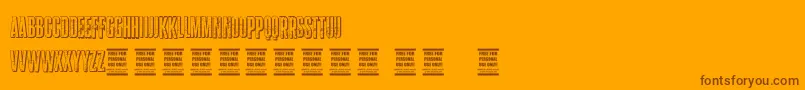 VtksStorm2 Font – Brown Fonts on Orange Background