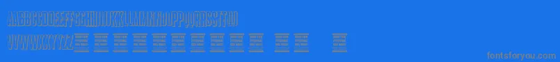 VtksStorm2 Font – Gray Fonts on Blue Background