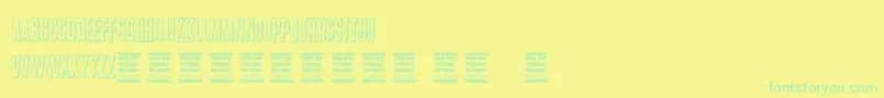 VtksStorm2 Font – Green Fonts on Yellow Background
