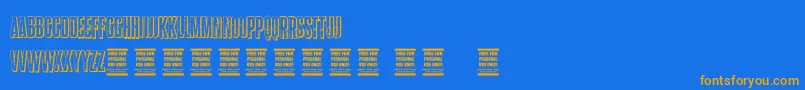 VtksStorm2 Font – Orange Fonts on Blue Background
