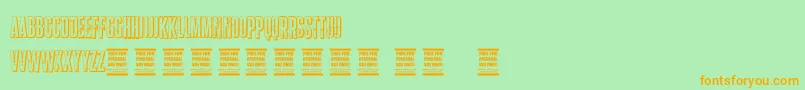 VtksStorm2 Font – Orange Fonts on Green Background