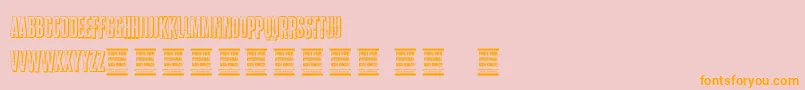 VtksStorm2 Font – Orange Fonts on Pink Background